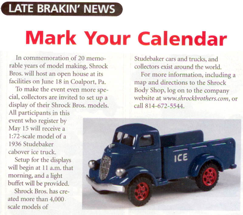 june Toy cars Mark your calander