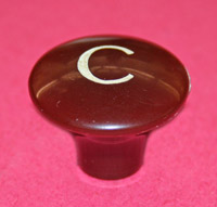 1939-40 Champion Choke Knob, Ivory or Brown