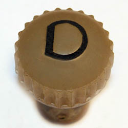 1939-40 Defroster Knob (tan), cast on your brass core