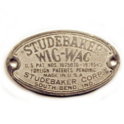 Studebaker wig wag ID tag